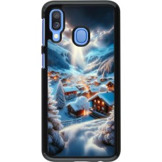 Samsung Galaxy A40 Case Hülle - Berg Schnee Licht