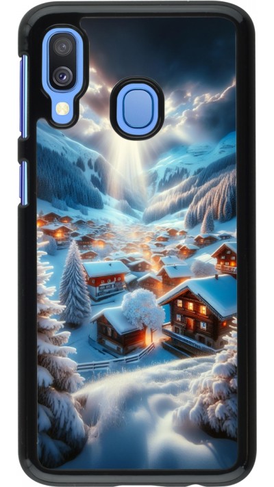 Samsung Galaxy A40 Case Hülle - Berg Schnee Licht