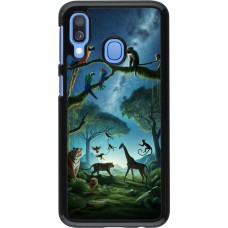 Samsung Galaxy A40 Case Hülle - Paradies der exotischen Tiere