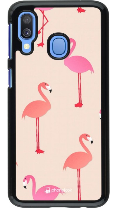 Coque Samsung Galaxy A40 - Pink Flamingos Pattern