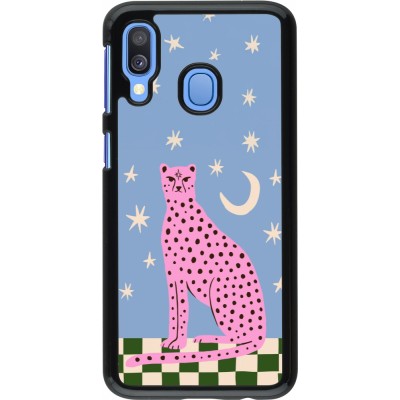 Coque Samsung Galaxy A40 - Pink leopard with stars 2026
