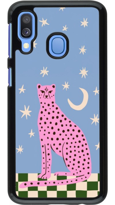 Coque Samsung Galaxy A40 - Pink leopard with stars 2026