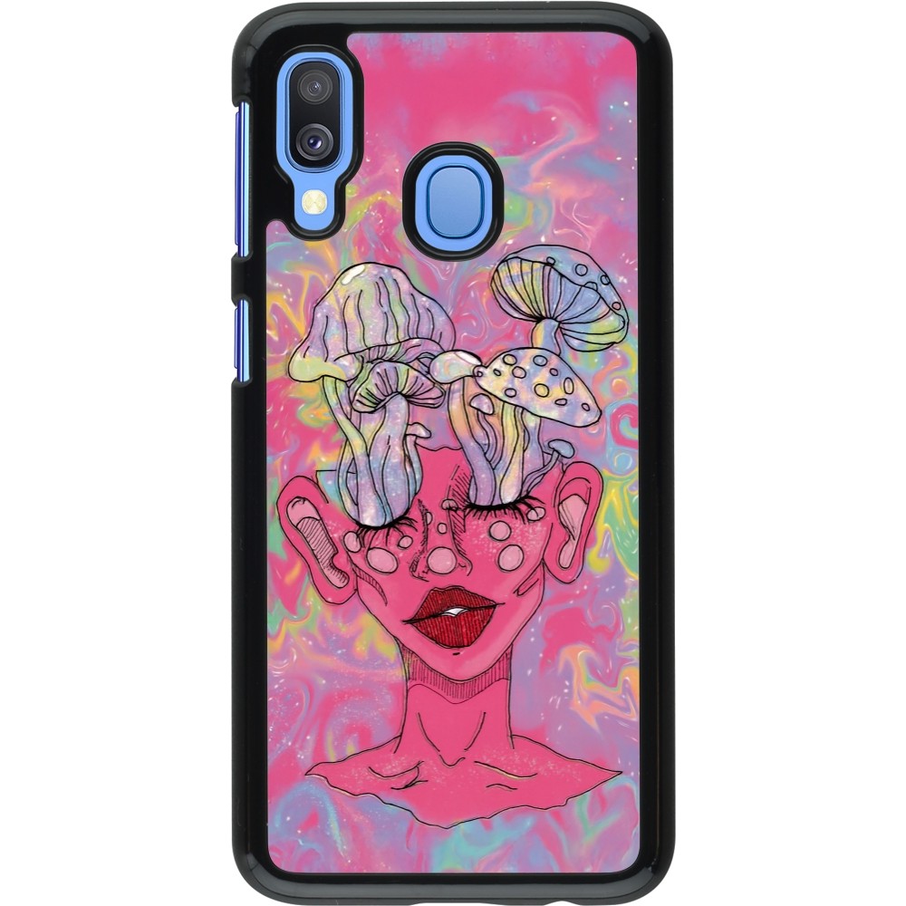 Coque Samsung Galaxy A40 - Psychedelic pink mushroom