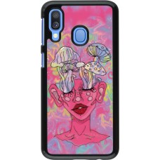 Coque Samsung Galaxy A40 - Psychedelic pink mushroom