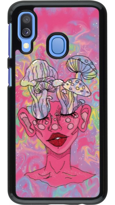 Coque Samsung Galaxy A40 - Psychedelic pink mushroom