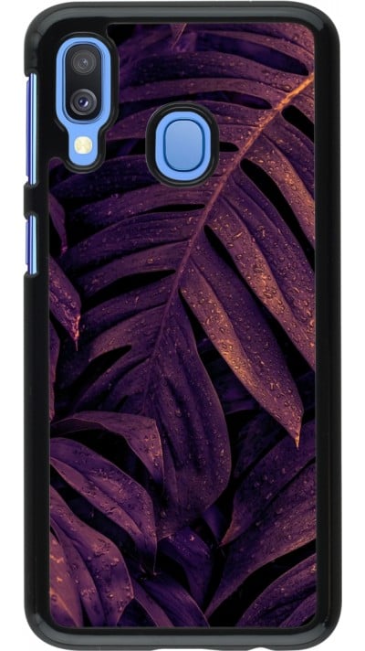 Coque Samsung Galaxy A40 - Purple Light Leaves
