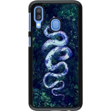 Samsung Galaxy A40 Case Hülle - Snake Blue Anaconda