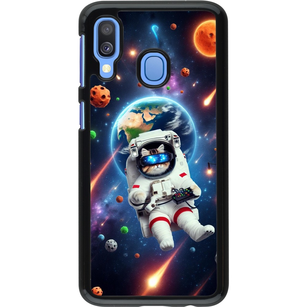 Samsung Galaxy A40 Case Hülle - VR SpaceCat Odyssee