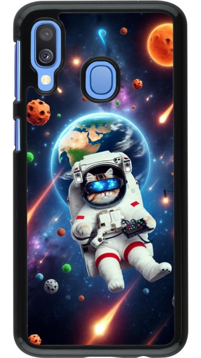 Samsung Galaxy A40 Case Hülle - VR SpaceCat Odyssee
