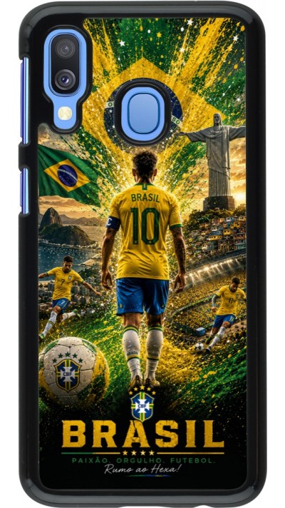 Coque Samsung Galaxy A40 - Football Bre?sil splash 2026