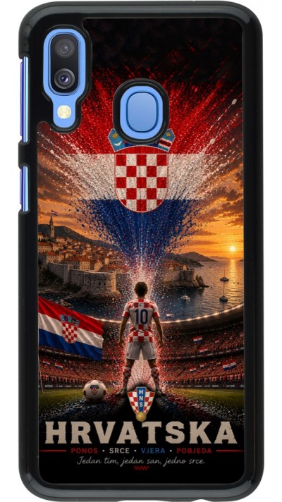 Coque Samsung Galaxy A40 - Football Croatie splash 2026