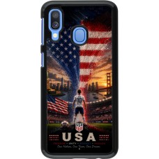 Coque Samsung Galaxy A40 - Football États-Unis splash 2026