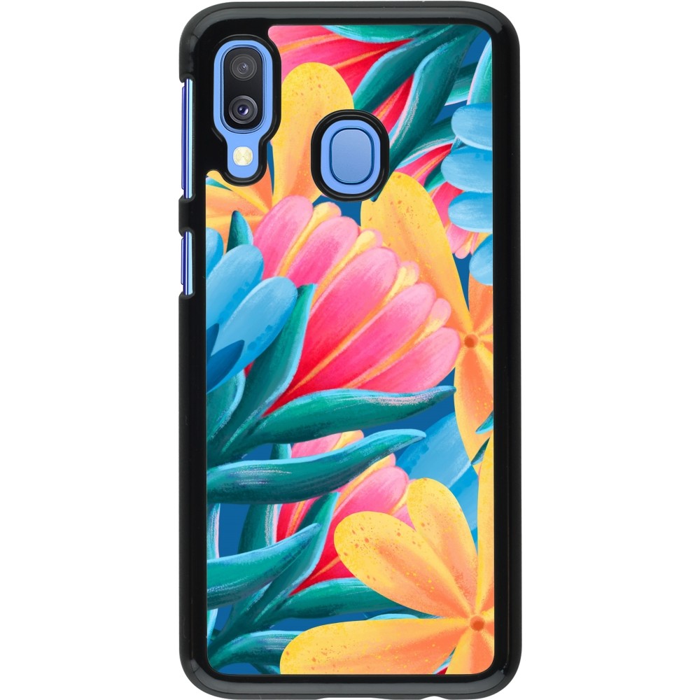 Samsung Galaxy A40 Case Hülle - Spring 23 colorful flowers