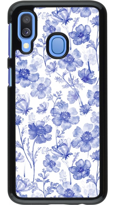 Coque Samsung Galaxy A40 - Spring 23 watercolor blue flowers