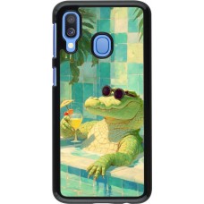 Samsung Galaxy A40 Case Hülle - Crocodile in the swimming pool Summer 2026