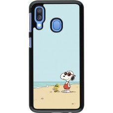 Samsung Galaxy A40 Case Hülle - Snoopy on the beach Summer 2026