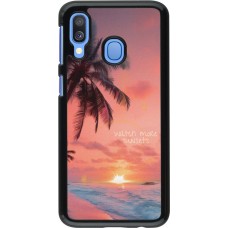 Samsung Galaxy A40 Case Hülle - Watch more sunsets Summer 2026