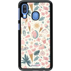 Samsung Galaxy A40 Case Hülle - Sommer Pink Muster