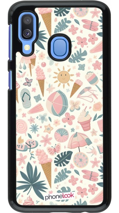 Samsung Galaxy A40 Case Hülle - Sommer Pink Muster