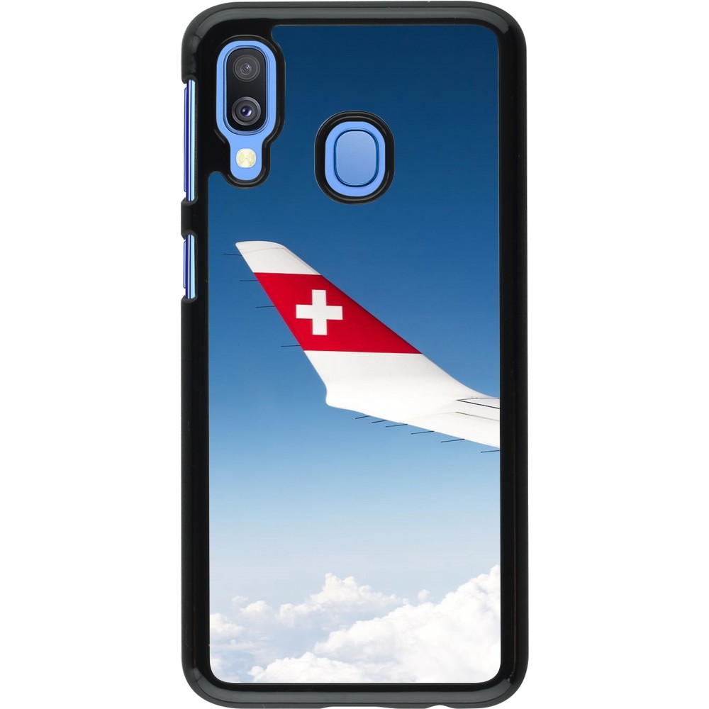 Samsung Galaxy A40 Case Hülle -  Schweizer Nationalfeiertag Sky Swiss Flag