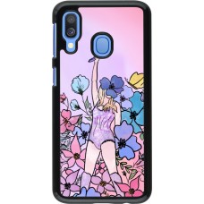 Samsung Galaxy A40 Case Hülle - Taylor Swift Sketch - Pink