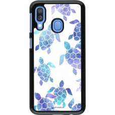 Coque Samsung Galaxy A40 - Turtles pattern watercolor
