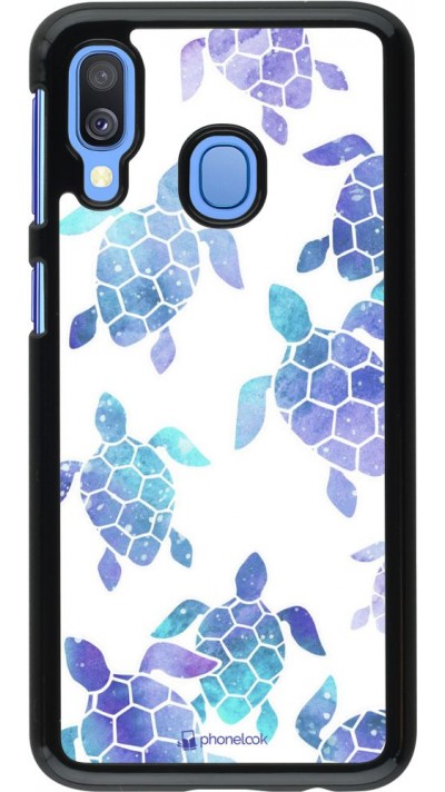 Hülle Samsung Galaxy A40 - Turtles pattern watercolor