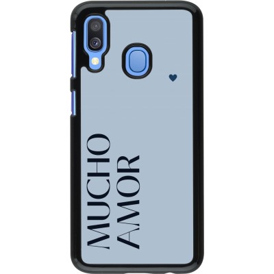Coque Samsung Galaxy A40 - Valentine 2024 mucho amor azul