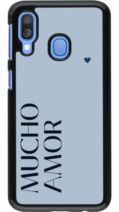 Coque Samsung Galaxy A40 - Valentine 2024 mucho amor azul