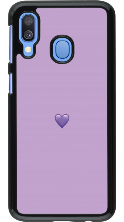 Coque Samsung Galaxy A40 - Valentine 2023 purpule single heart