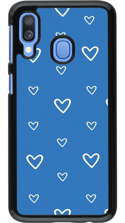 Coque Samsung Galaxy A40 - Valentine 2023 blue hearts
