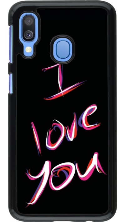 Coque Samsung Galaxy A40 - Valentine 2023 colorful I love you