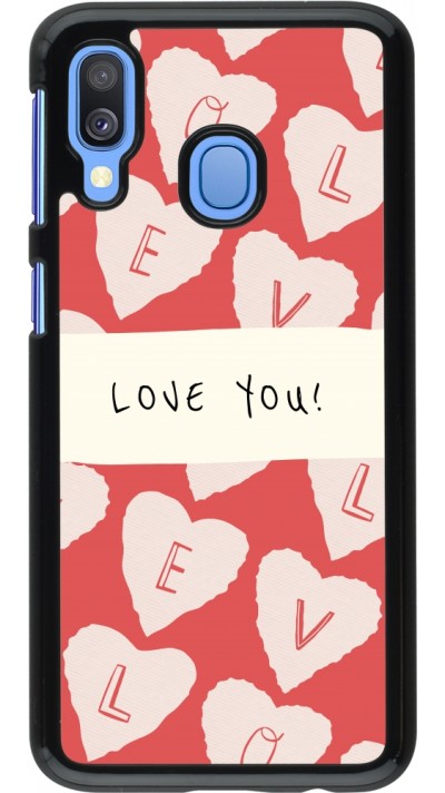 Coque Samsung Galaxy A40 - Valentine 2023 love you note