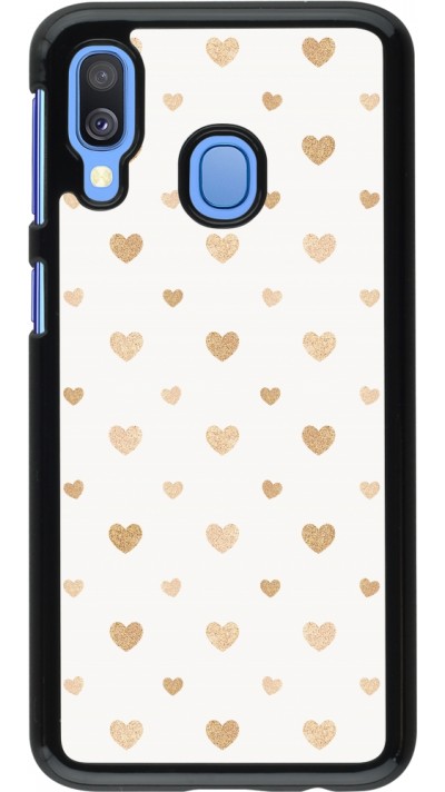 Coque Samsung Galaxy A40 - Valentine 2023 multiple gold hearts