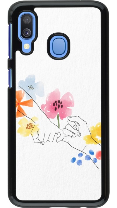 Coque Samsung Galaxy A40 - Valentine 2023 pinky promess flowers