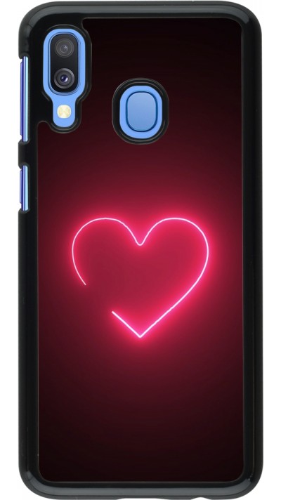 Coque Samsung Galaxy A40 - Valentine 2023 single neon heart
