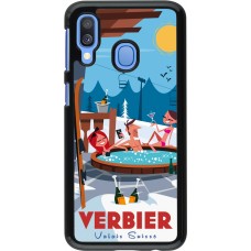 Samsung Galaxy A40 Case Hülle - Verbier Mountain Jacuzzi