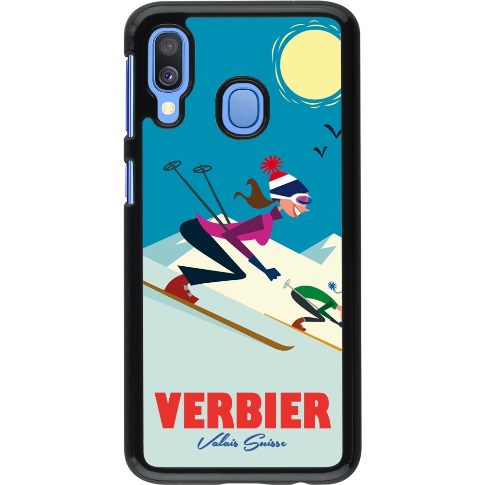 Samsung Galaxy A40 Case Hülle - Verbier Ski Downhill