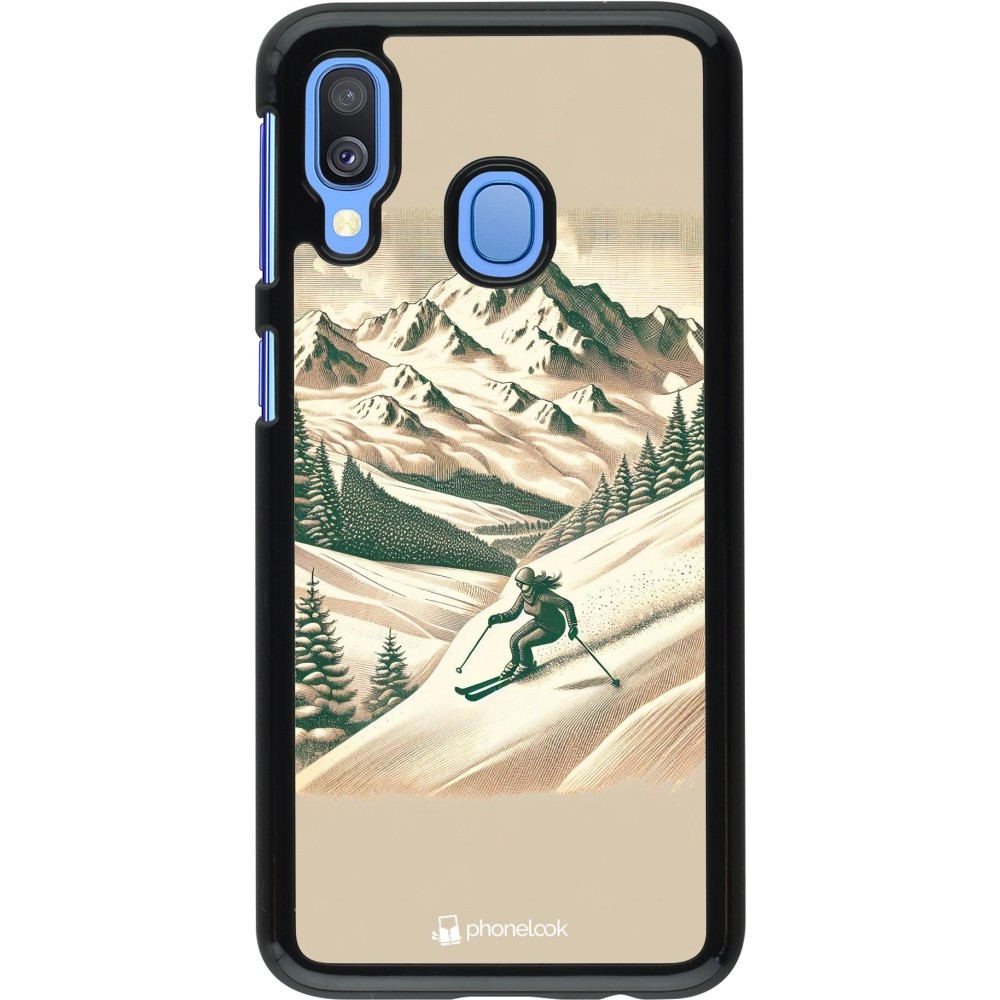 Coque Samsung Galaxy A40 - Vintage Ski Mountain
