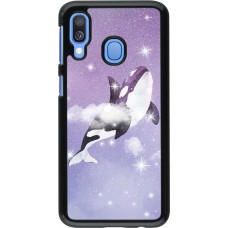 Coque Samsung Galaxy A40 - Whale in sparking stars
