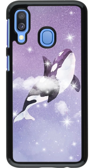Coque Samsung Galaxy A40 - Whale in sparking stars