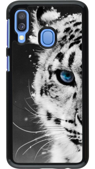 Coque Samsung Galaxy A40 - White tiger blue eye