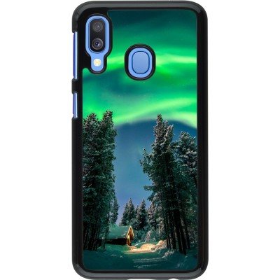 Samsung Galaxy A40 Case Hülle - Winter 22 Northern Lights