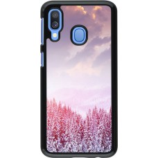 Samsung Galaxy A40 Case Hülle - Winter 22 Pink Forest