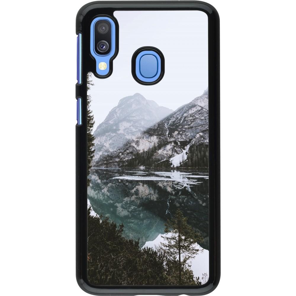 Coque Samsung Galaxy A40 - Winter 22 snowy mountain and lake
