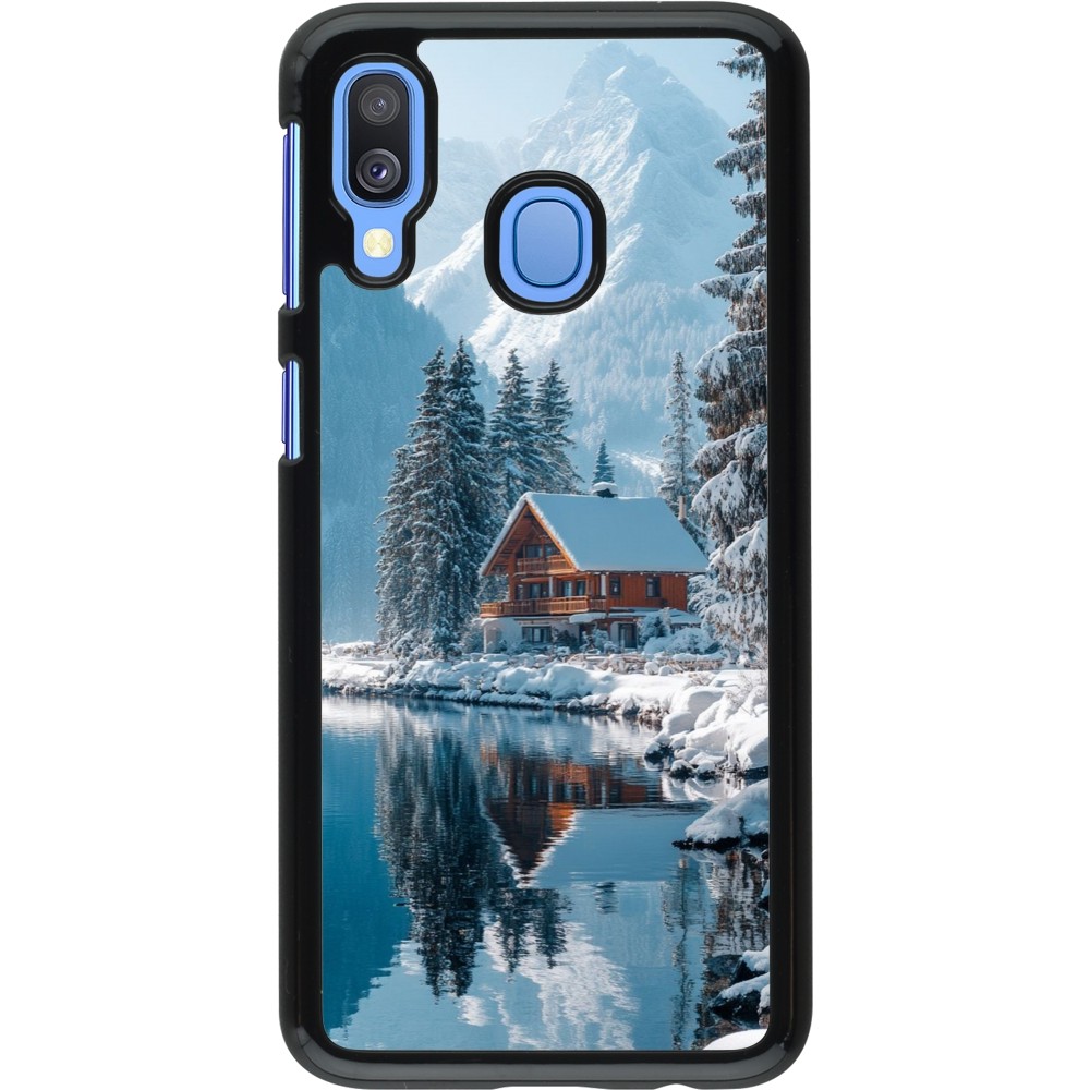 Coque Samsung Galaxy A40 - Winter 25 Winter house forest day