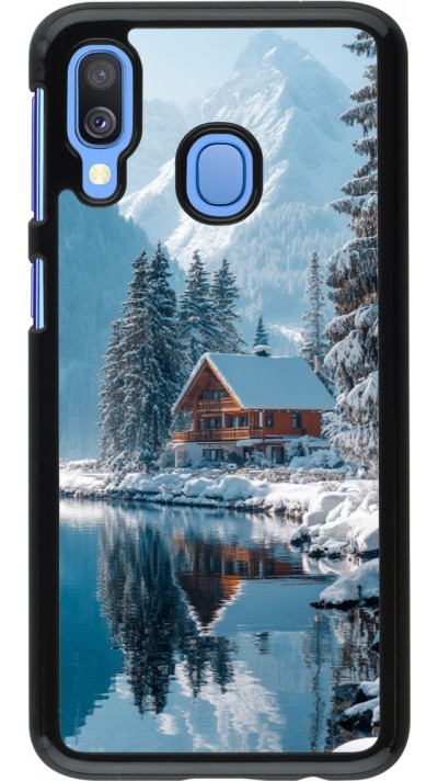 Coque Samsung Galaxy A40 - Winter 25 Winter house forest day