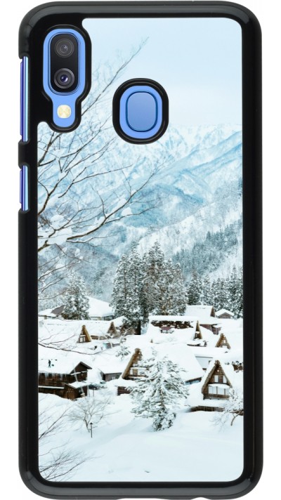 Coque Samsung Galaxy A40 - Winter 25 Winter snowy landscape