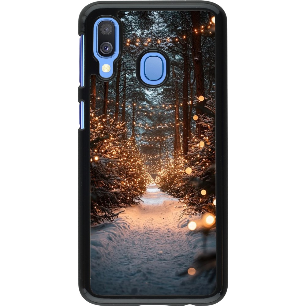 Coque Samsung Galaxy A40 - Winter 25 Winter snowy road