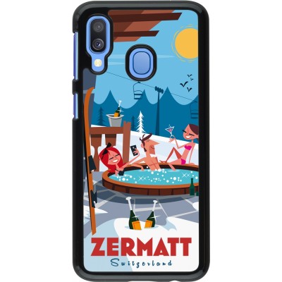 Samsung Galaxy A40 Case Hülle - Zermatt Mountain Jacuzzi